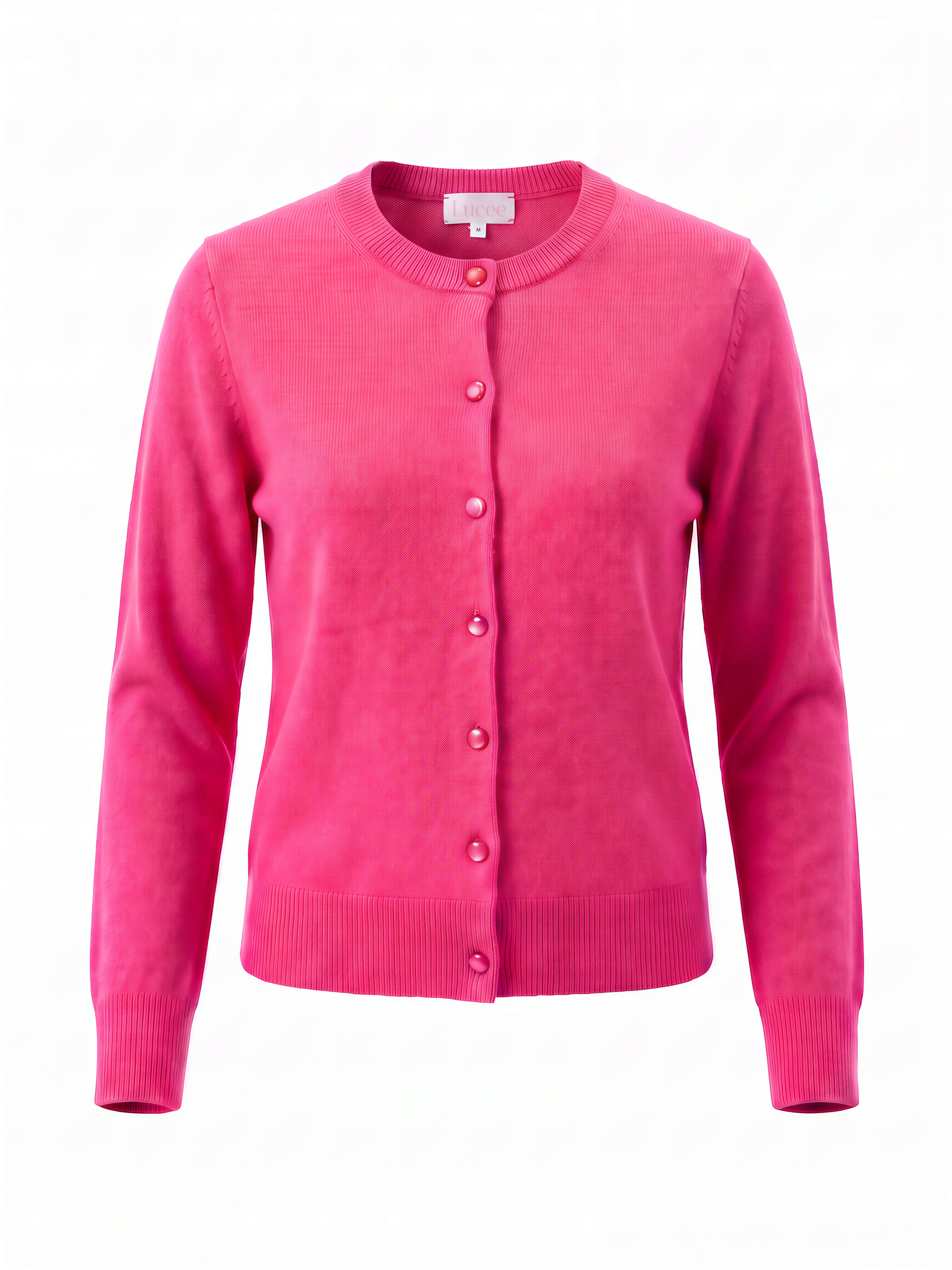 Camellia Fine Knit Wool & Cashmere Cardigan