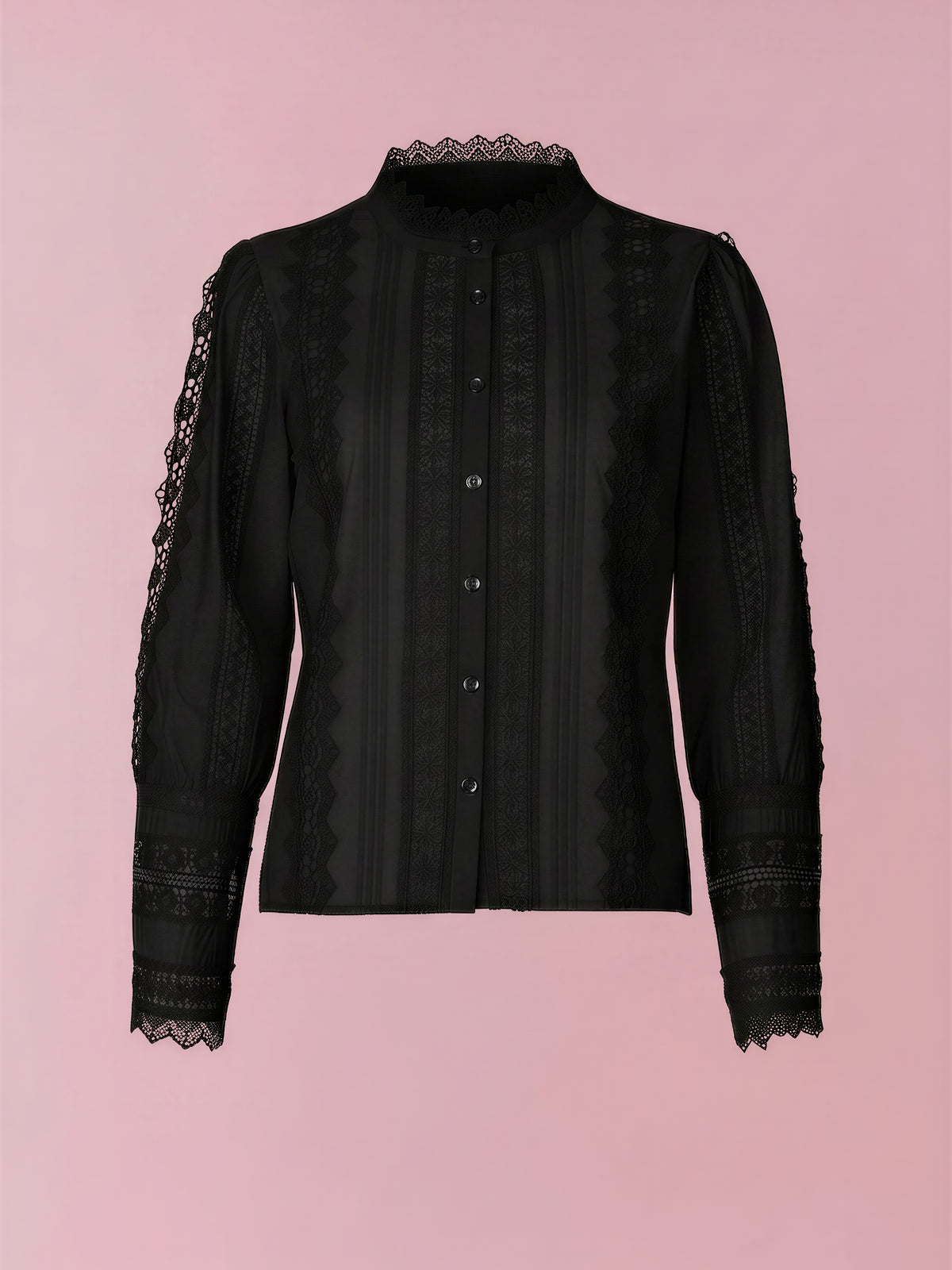 Ivy lace insert cotton blouse